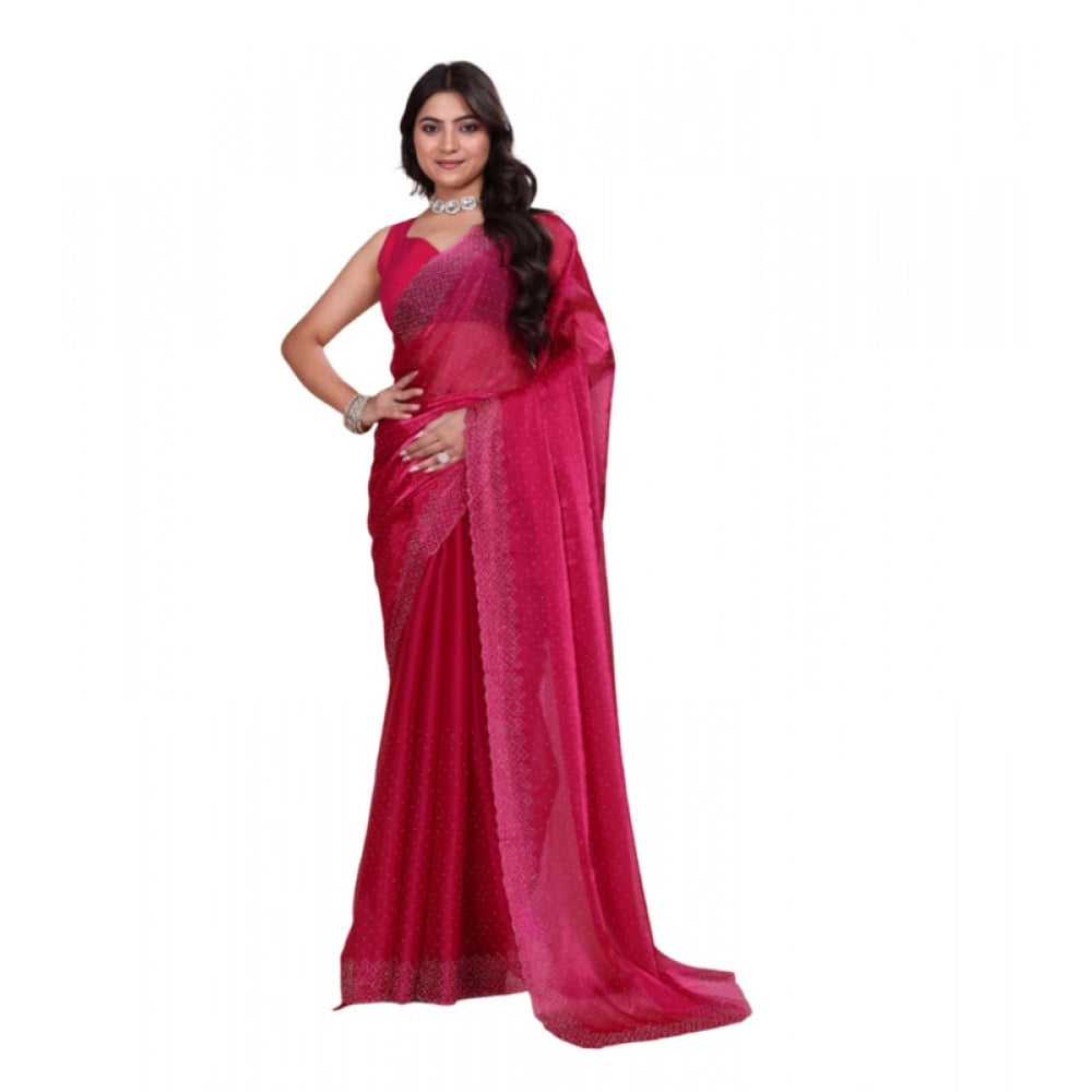 Women's Jimmy Choo Embellished Bollywood Saree — Red · _Red