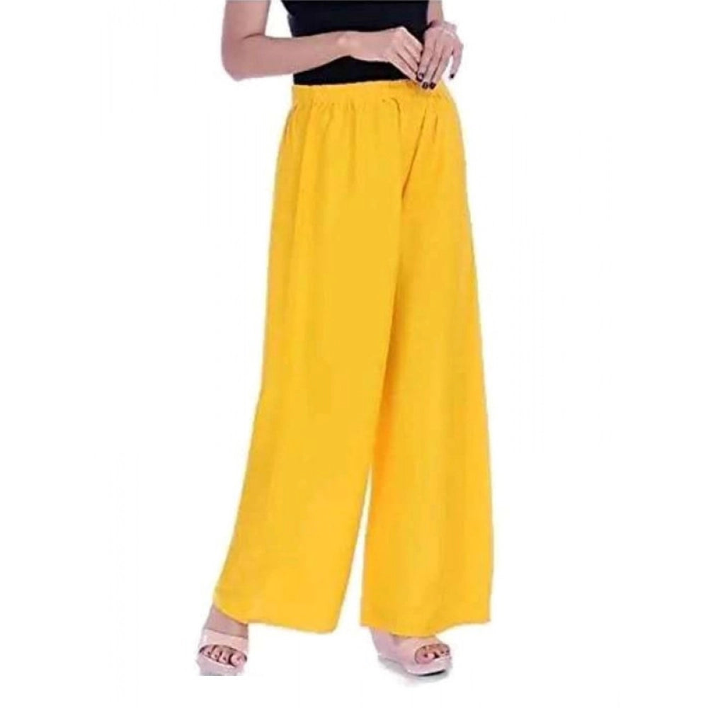 Women's Casual Rayon Solid Ankle Length Palazzo · 1004