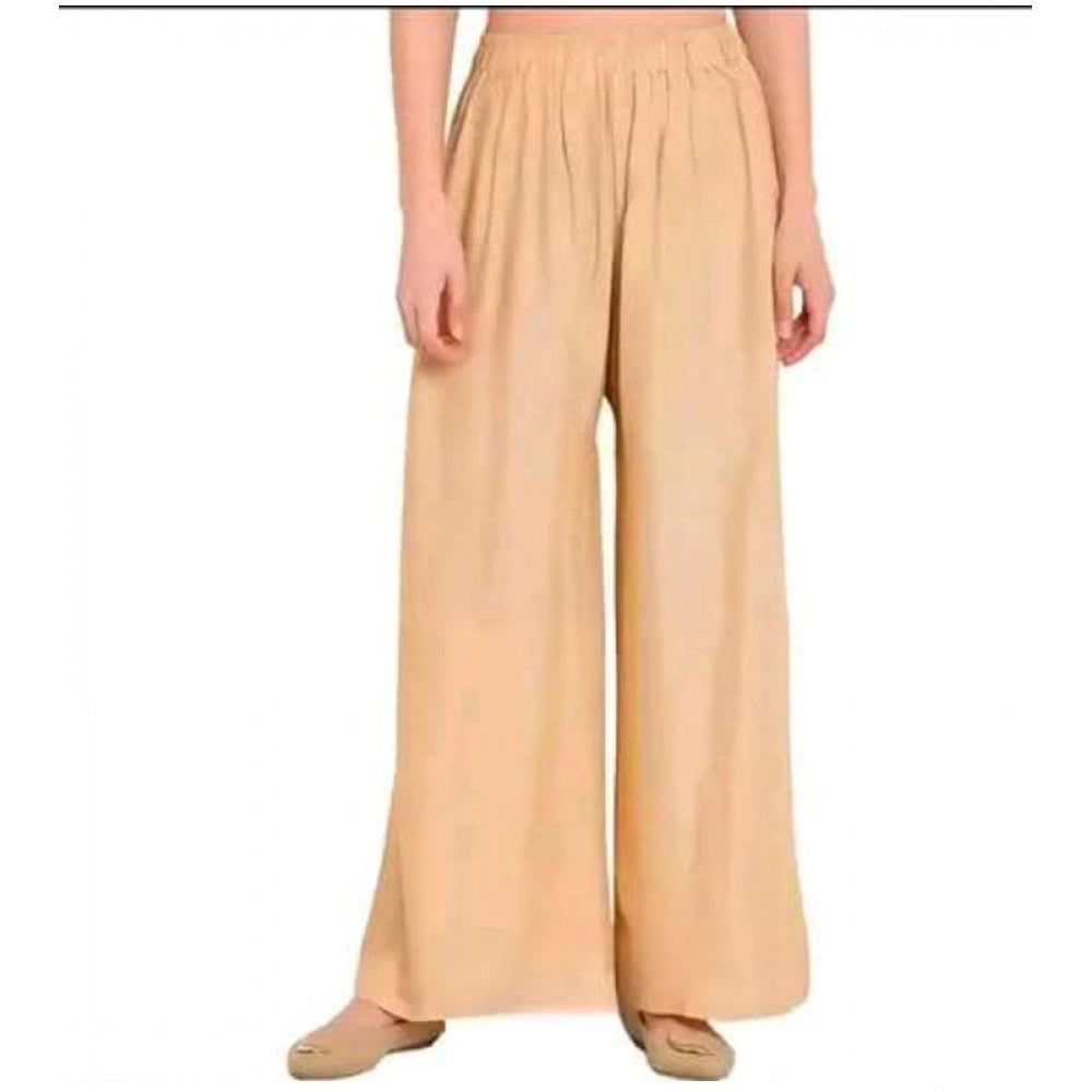 Women's Casual Rayon Solid Ankle Length Palazzo · 1007