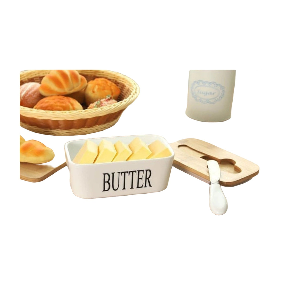 Ceramic Butter Box — White AllQwik