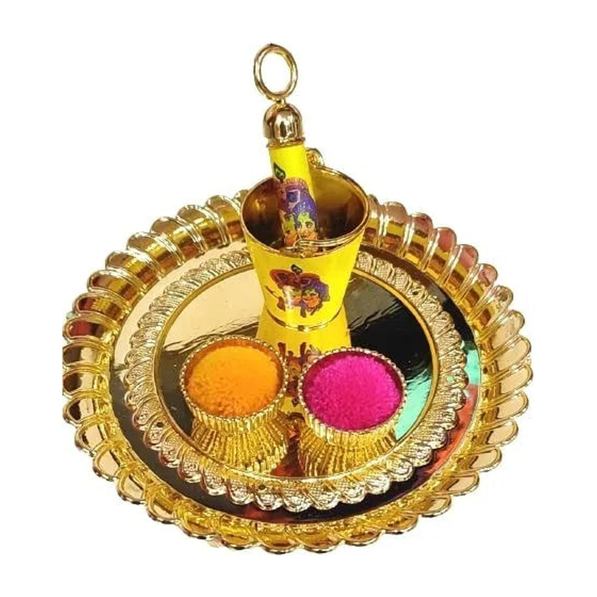 Elegance Radha Krishna Printed Bucket Pickari AllQwik