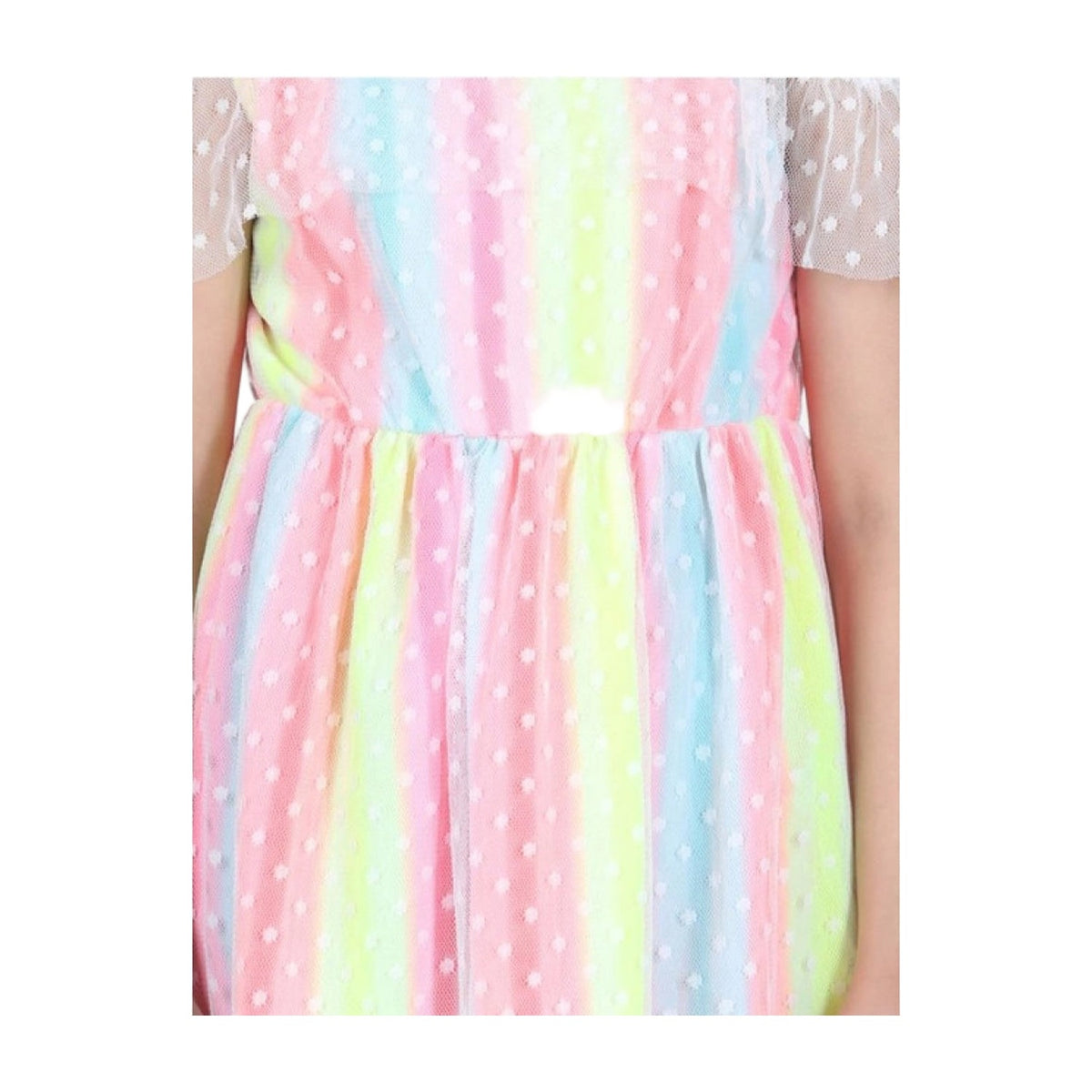 Girl's Self Design Cold Shoulder Dress AllQwik