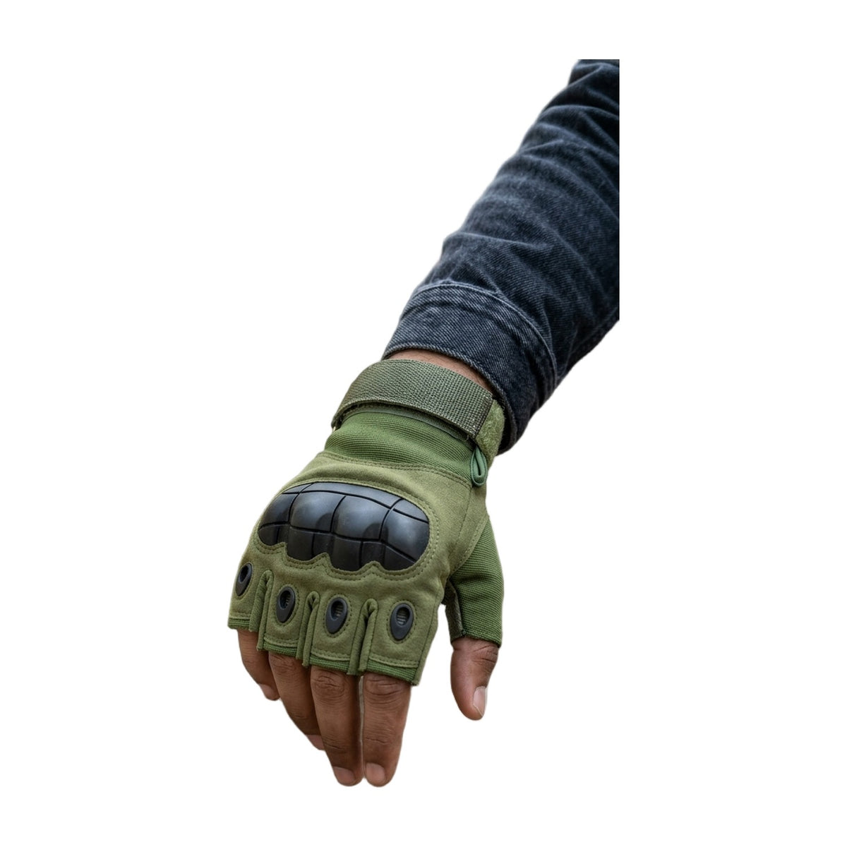 Green Half Finger Gloves AllQwik