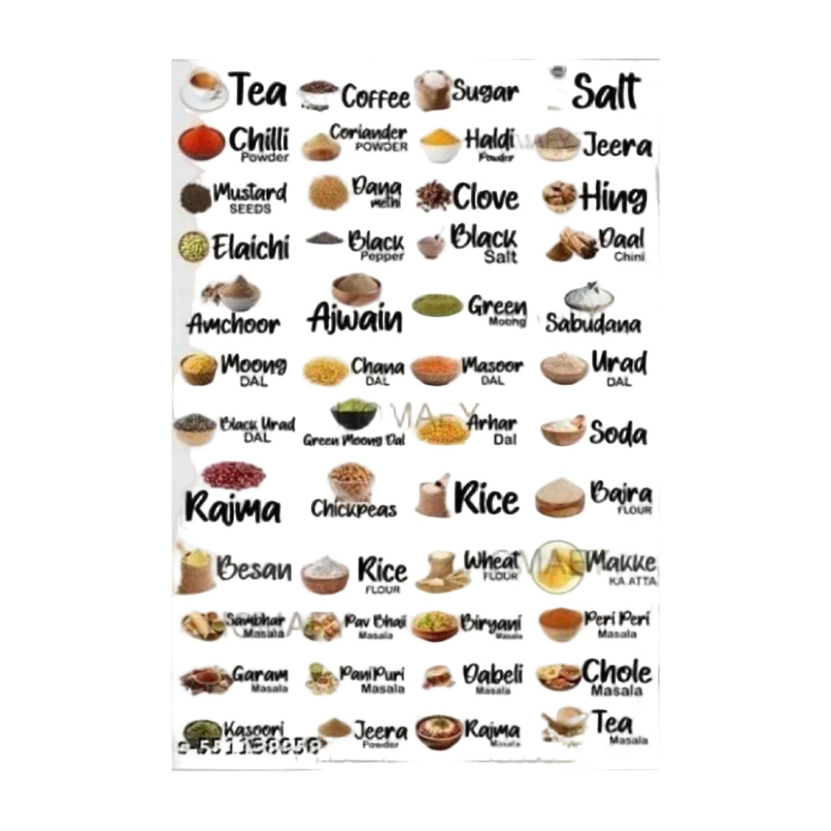 Kitchen Masala Stickers · Pack of 3 AllQwik