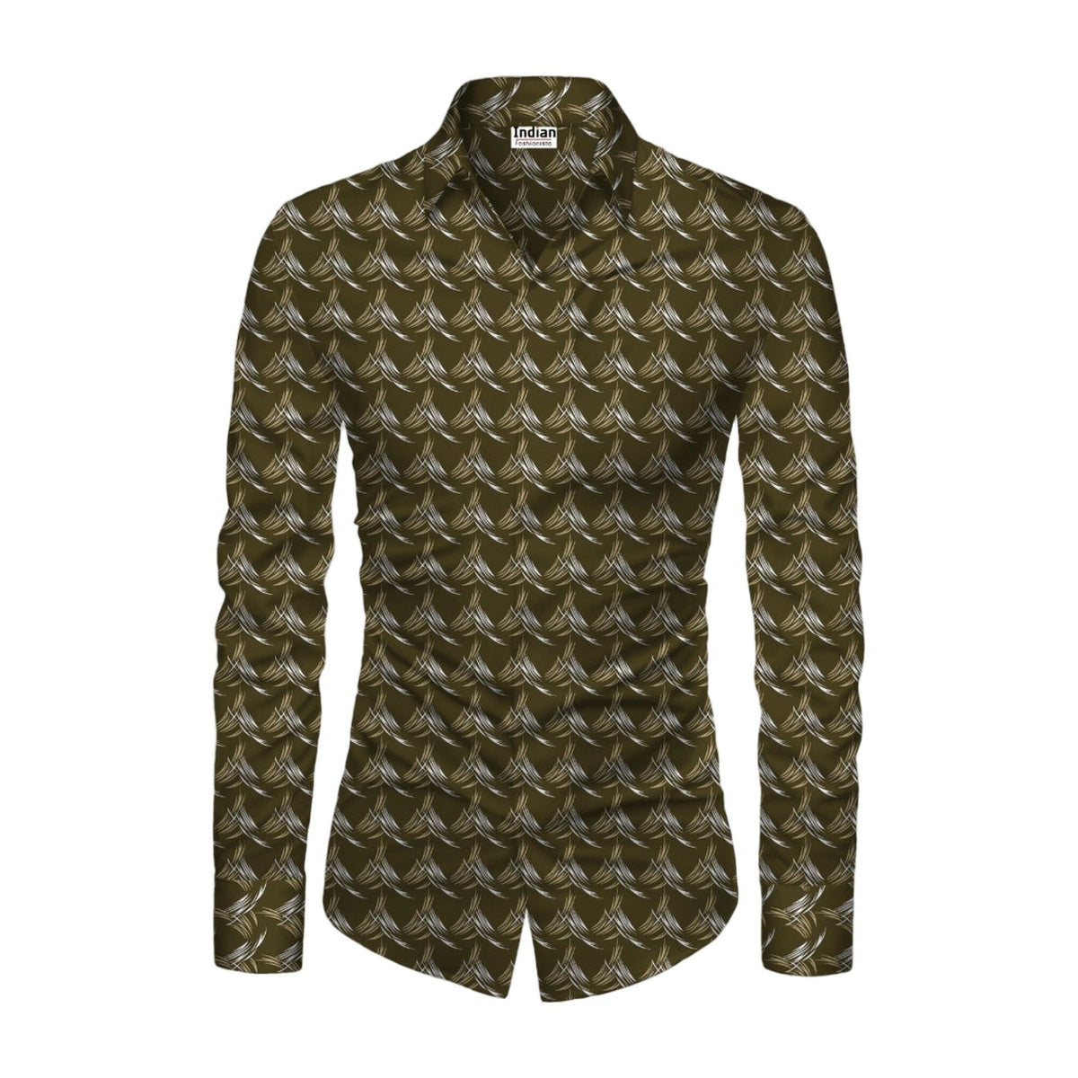 Men's Casual Floral Printed Cotton Blend Unstitched Shirt Fa AllQwik