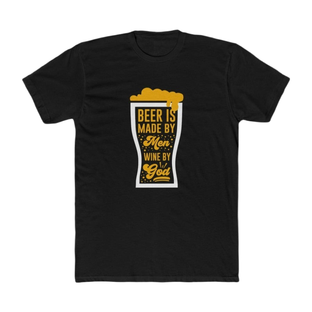Men's Printed Round Neck Short Sleeve T-Shirt — Black · 6790 AllQwik