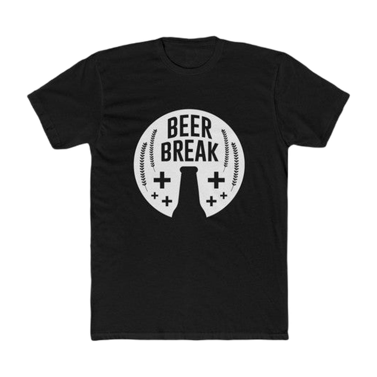 Men's Printed Round Neck Short Sleeve T-Shirt — Black · 6791 AllQwik