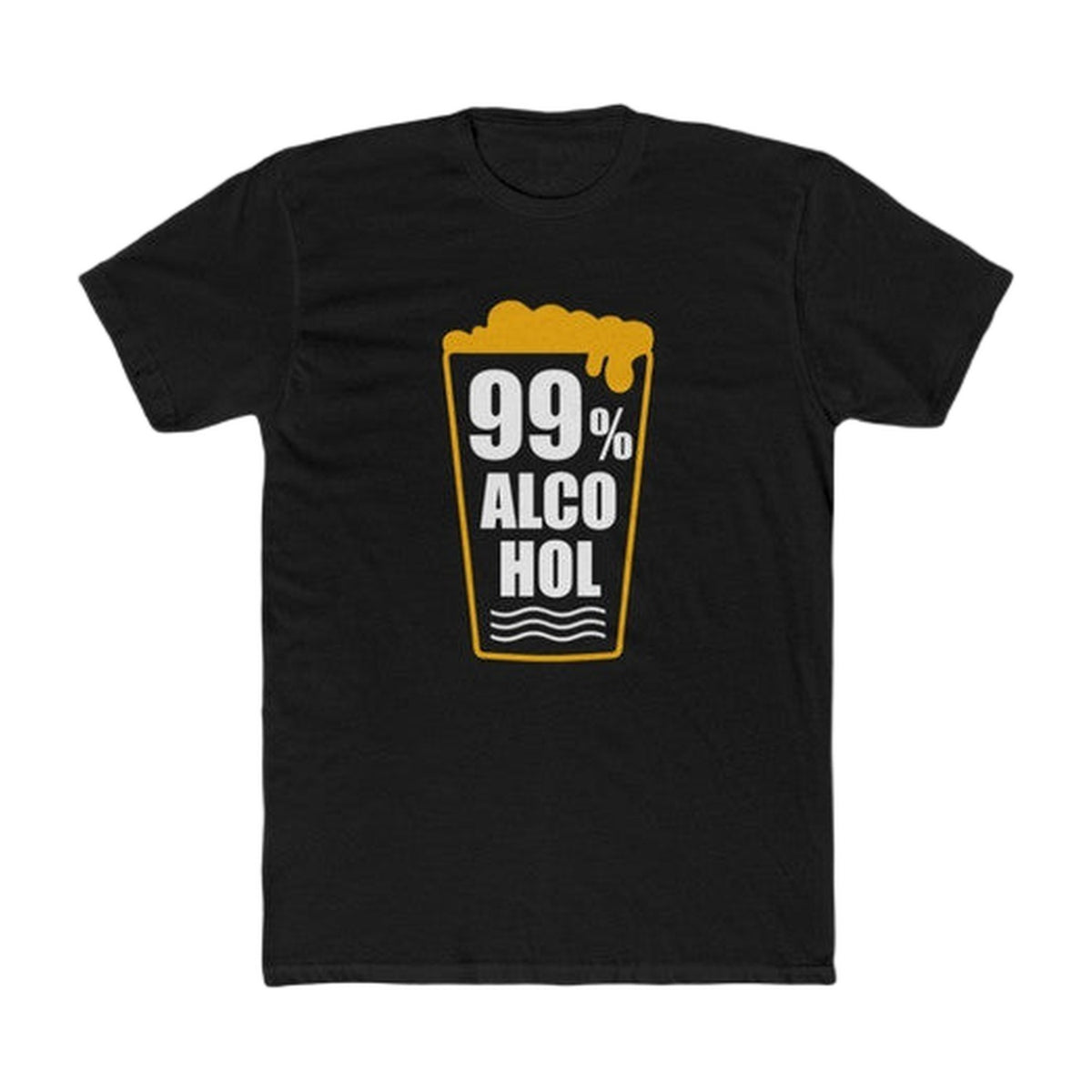 Men's Printed Round Neck Short Sleeve T-Shirt — Black · 6793 AllQwik