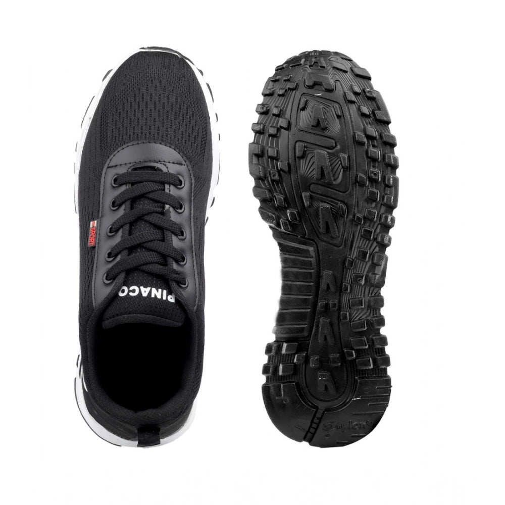 Men's Casual Mesh Lace-Ups Casual Shoes — Black