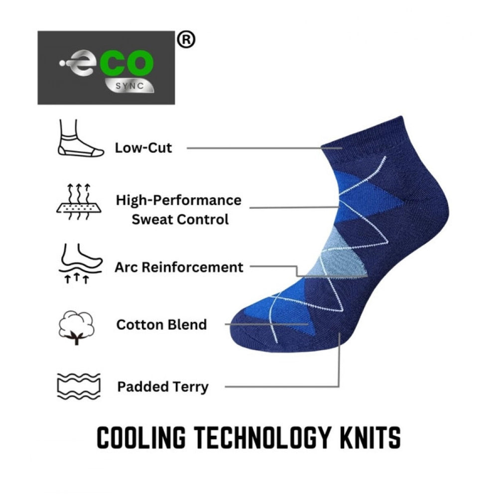 3_Pair Set Unisex Casual Cotton Printed Low Cut Socks · 1122