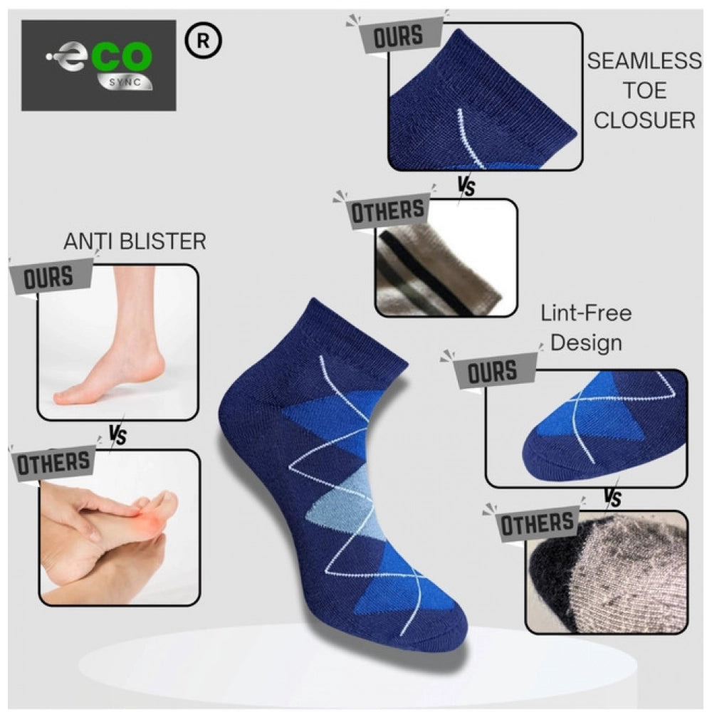 3_Pair Set Unisex Casual Cotton Printed Low Cut Socks · 1122