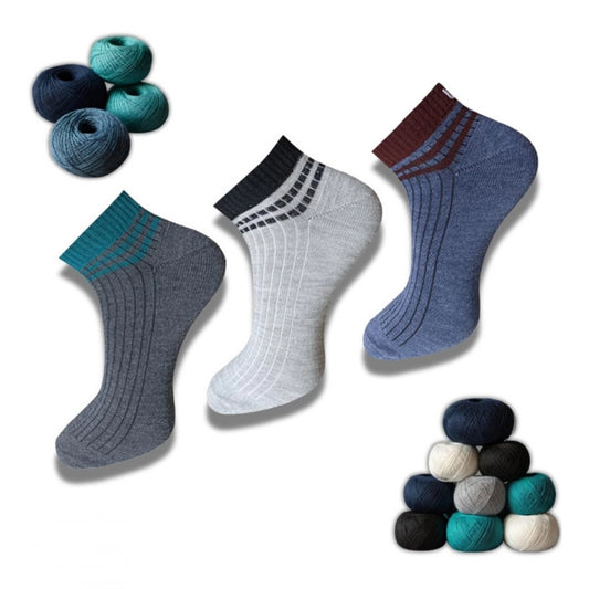 3_Pair Set Unisex Casual Cotton Printed Low Cut Socks · 1168