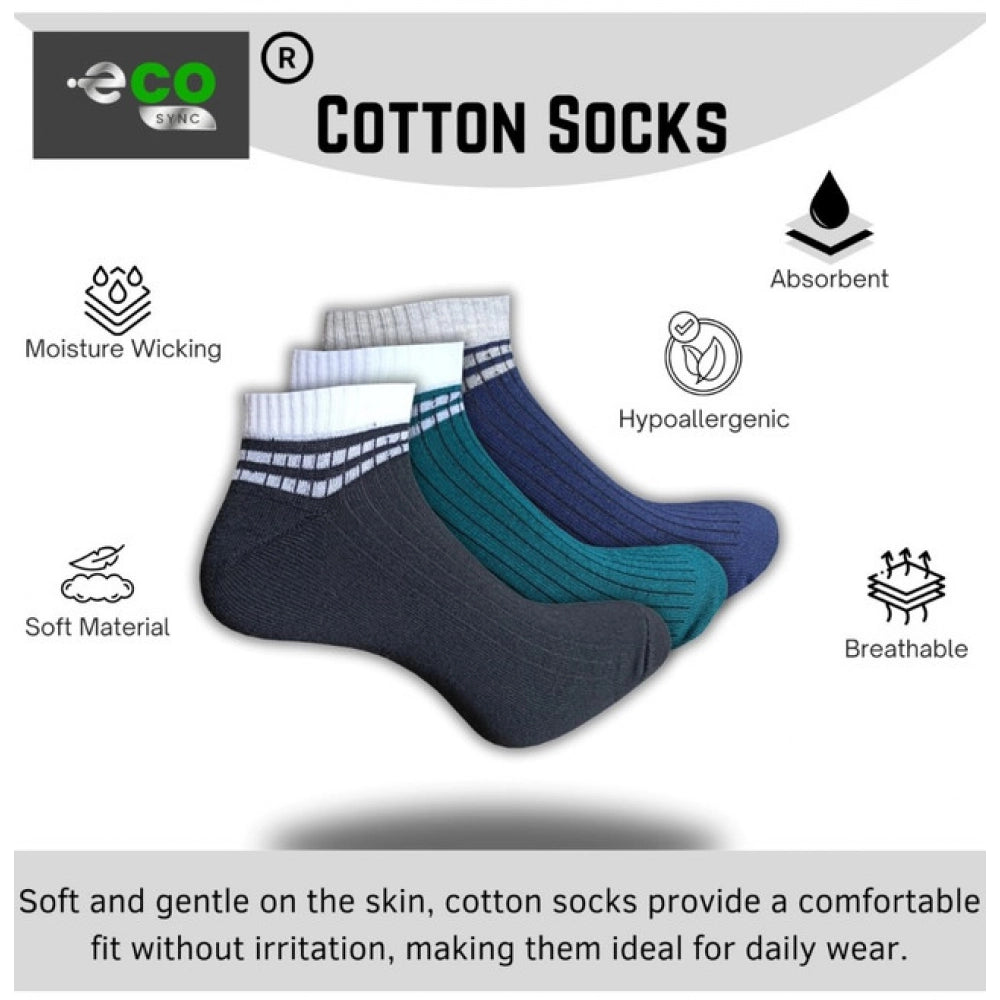 3_Pair Set Unisex Casual Cotton Printed Low Cut Socks · 1168