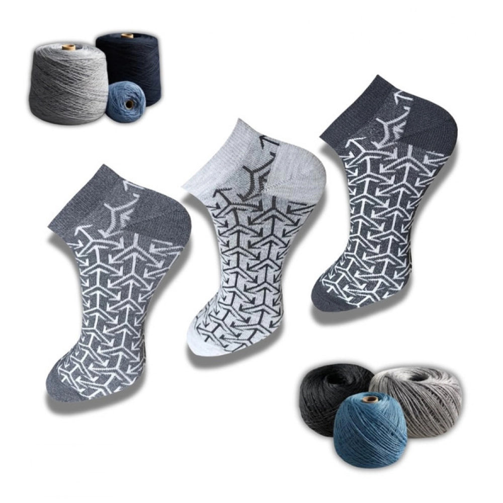 3_Pair Set Unisex Casual Cotton Printed Low Cut Socks · 1169