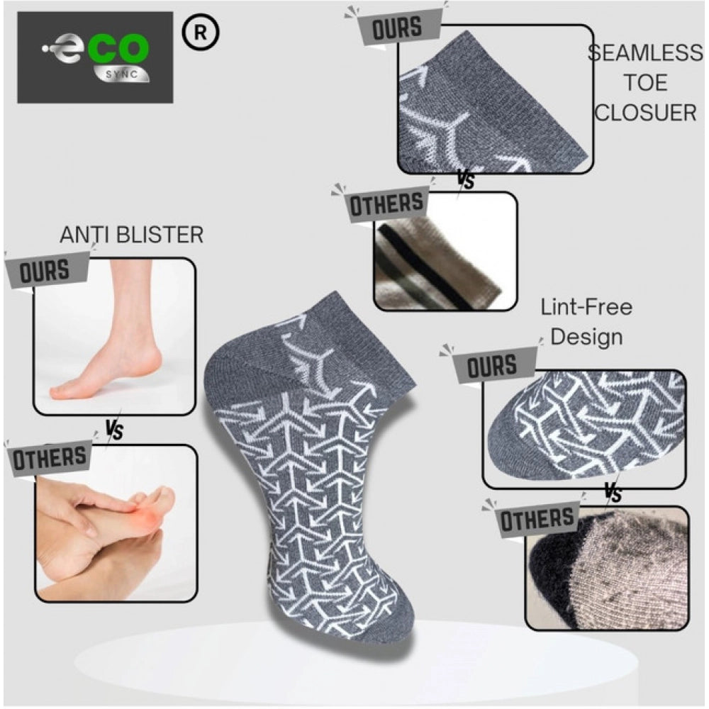 3_Pair Set Unisex Casual Cotton Printed Low Cut Socks · 1169