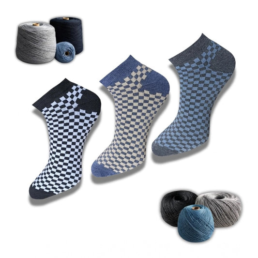 3_Pair Set Unisex Casual Cotton Printed Low Cut Socks · 1171