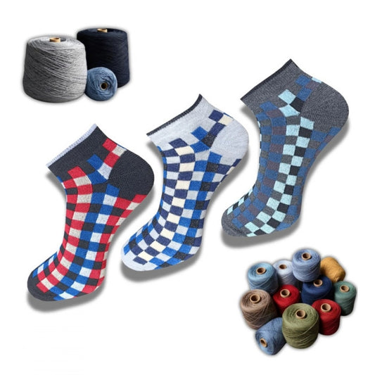 3_Pair Set Unisex Casual Cotton Printed Low Cut Socks · 1173