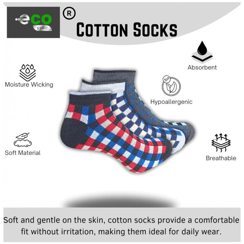3_Pair Set Unisex Casual Cotton Printed Low Cut Socks · 1173