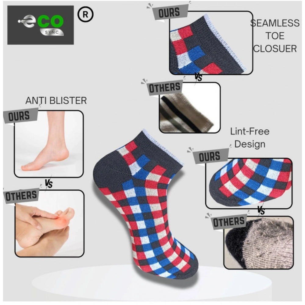 3_Pair Set Unisex Casual Cotton Printed Low Cut Socks · 1173