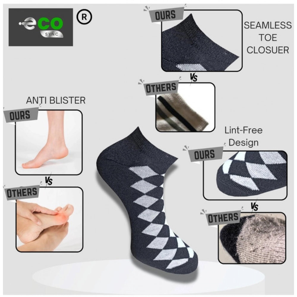 3_Pair Set Unisex Casual Cotton Printed Low Cut Socks · 1175