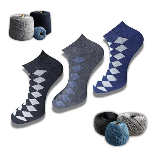 3_Pair Set Unisex Casual Cotton Printed Low Cut Socks · 1176