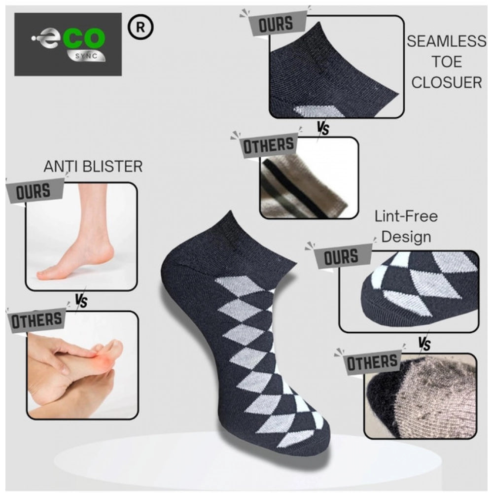 3_Pair Set Unisex Casual Cotton Printed Low Cut Socks · 1176