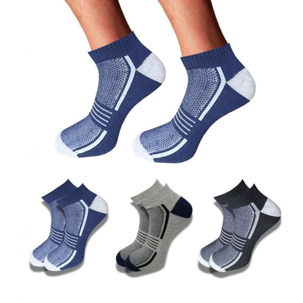 3_Pair Set Unisex Casual Cotton Printed Low Cut Socks · 1177