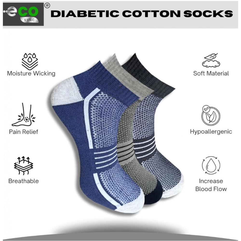 3_Pair Set Unisex Casual Cotton Printed Low Cut Socks · 1177