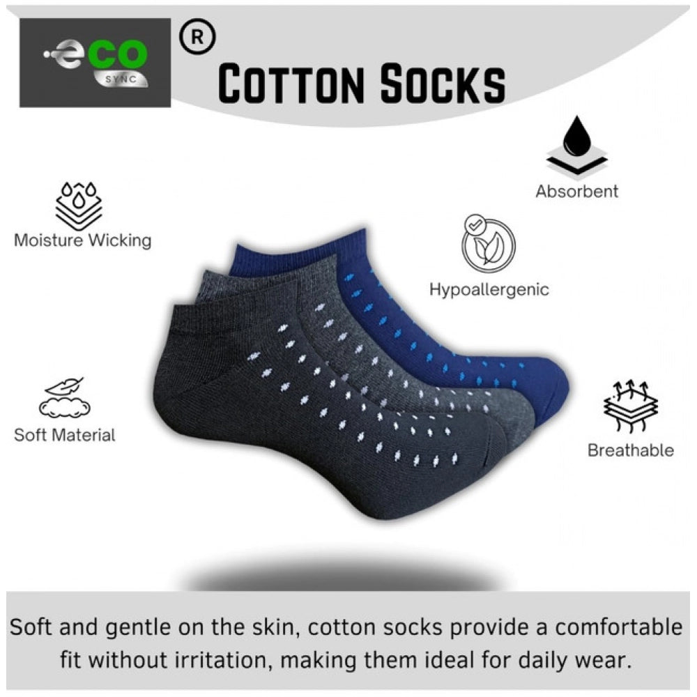 3_Pair Set Unisex Casual Cotton Printed Low Cut Socks · 1178