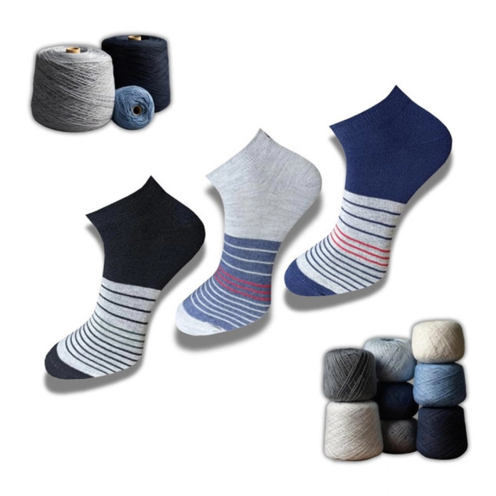 3_Pair Set Unisex Casual Cotton Printed Low Cut Socks · 1179