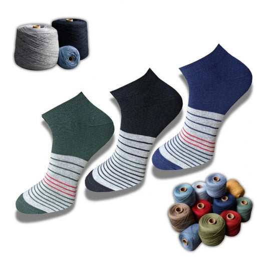 3_Pair Set Unisex Casual Cotton Printed Low Cut Socks · 1180