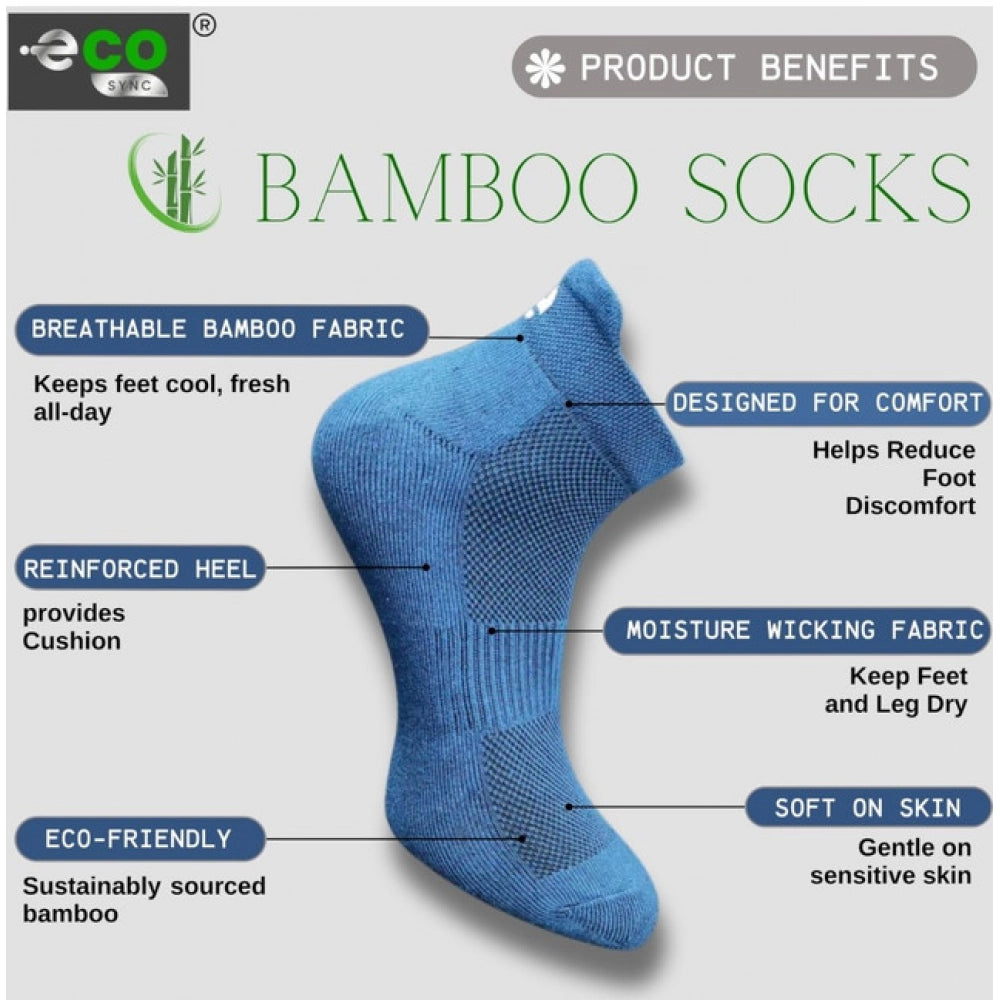 4_Pair Set Unisex Casual Bamboo Cotton Printed Ankle Length · 3171