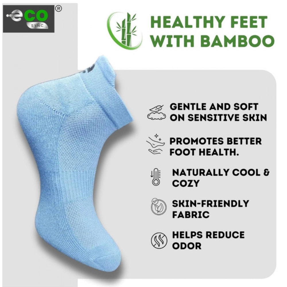 4_Pair Set Unisex Casual Bamboo Cotton Printed Ankle Length · 3171