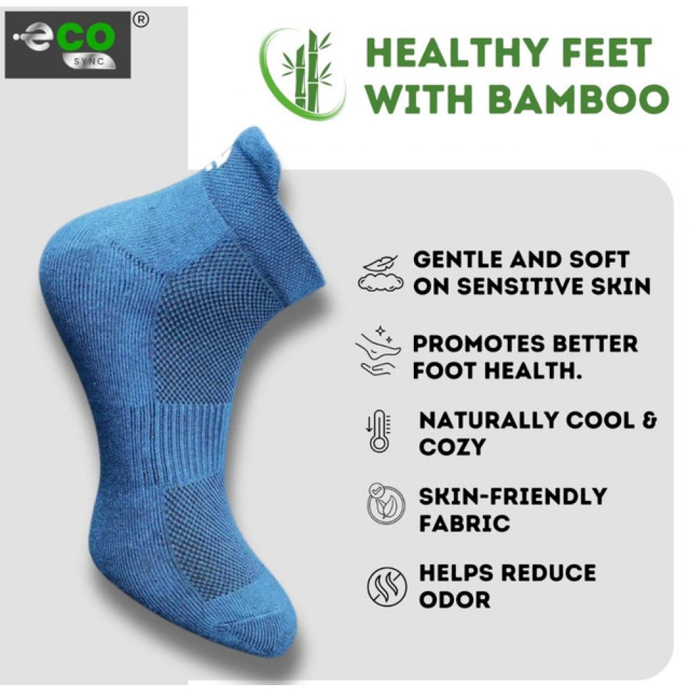 4_Pair Set Unisex Casual Bamboo Cotton Printed Ankle Length · 3173
