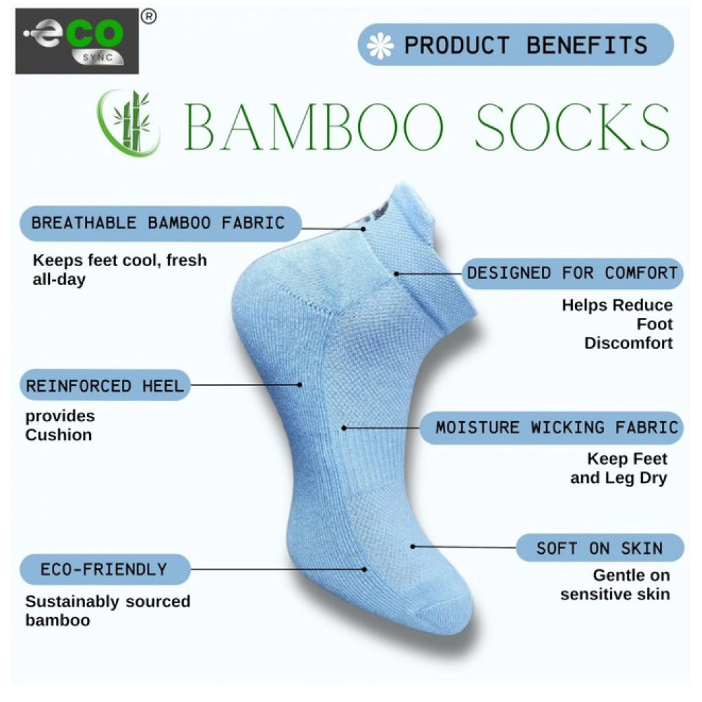 4_Pair Set Unisex Casual Bamboo Cotton Printed Ankle Length · 3174