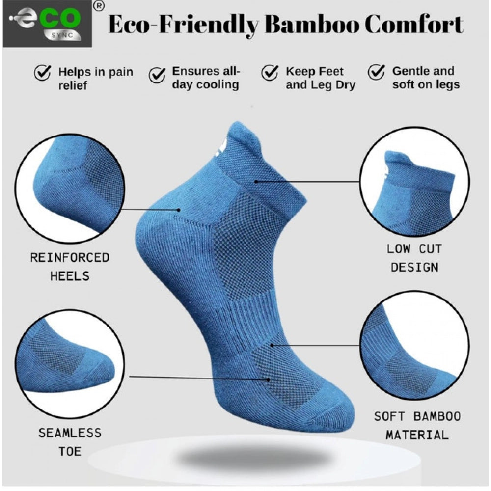 4_Pair Set Unisex Casual Bamboo Cotton Printed Ankle Length · 3174