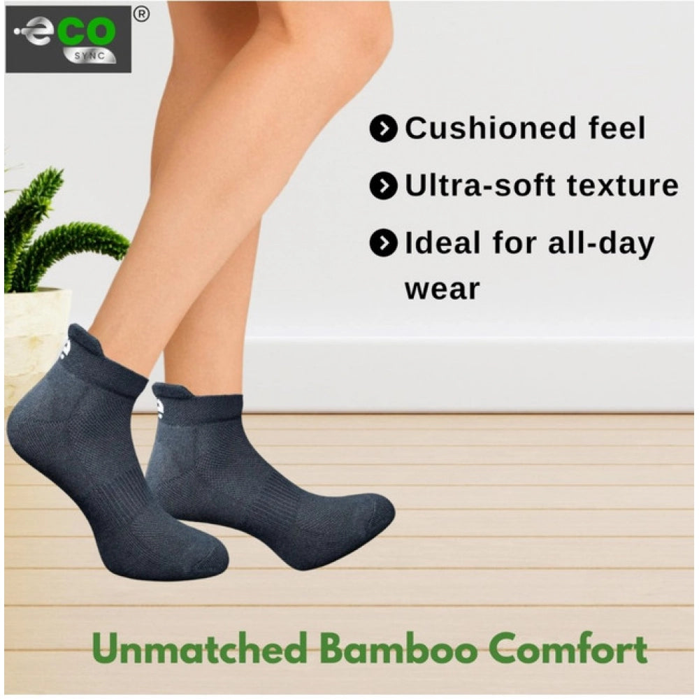4_Pair Set Unisex Casual Bamboo Cotton Printed Ankle Length · 3174