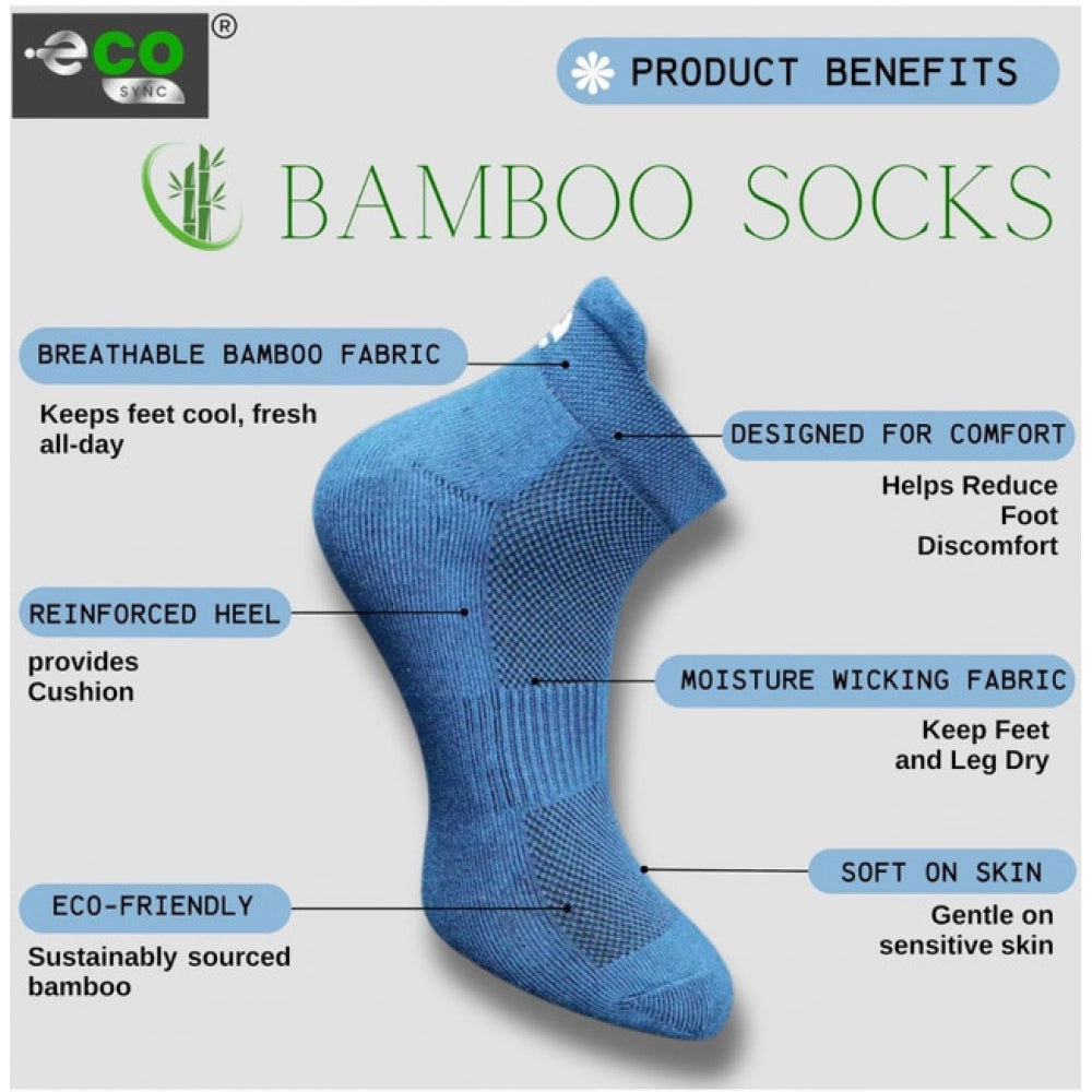 4_Pair Set Unisex Casual Bamboo Cotton Printed Ankle Length · 3175