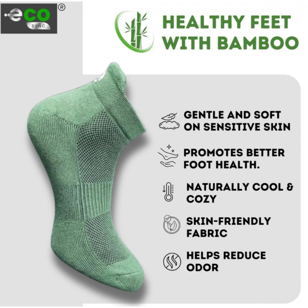 4_Pair Set Unisex Casual Bamboo Cotton Printed Ankle Length · 3175