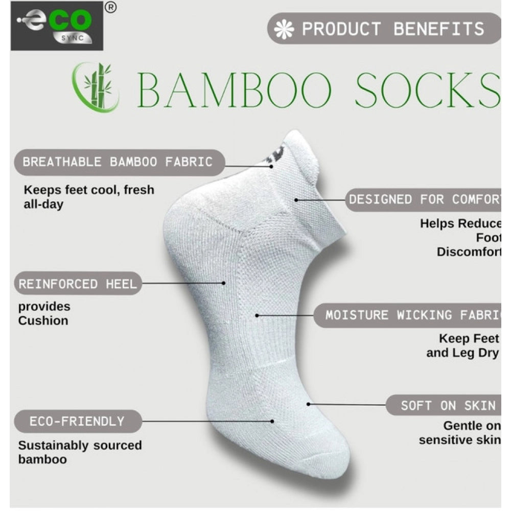 4_Pair Set Unisex Casual Bamboo Cotton Printed Ankle Length · 3176