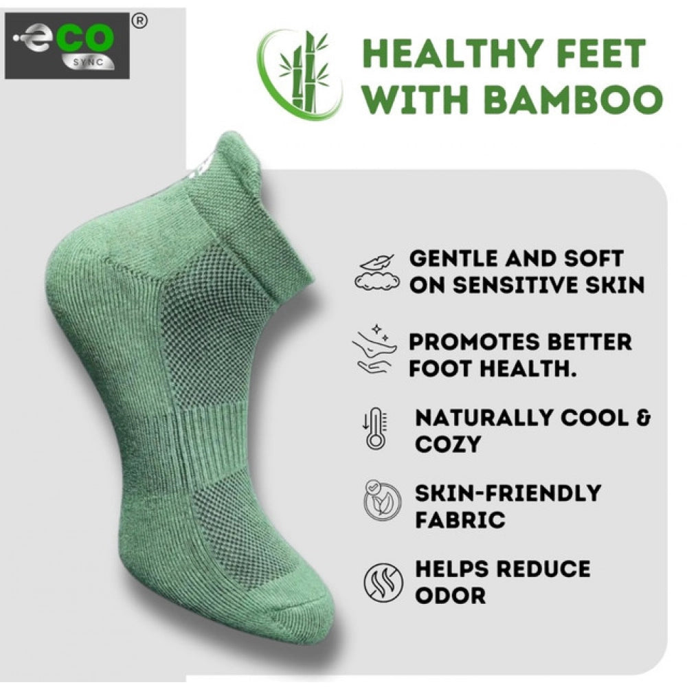 4_Pair Set Unisex Casual Bamboo Cotton Printed Ankle Length · 3176