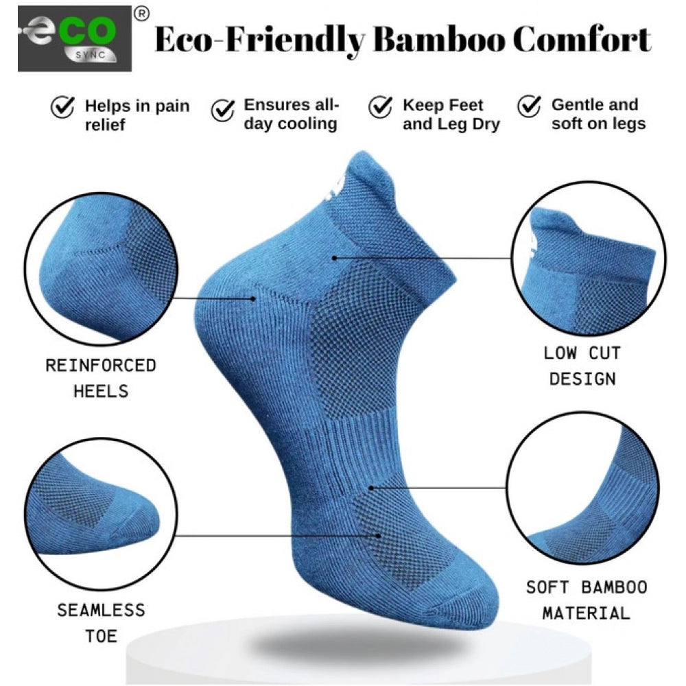 4_Pair Set Unisex Casual Bamboo Cotton Printed Ankle Length · 3176