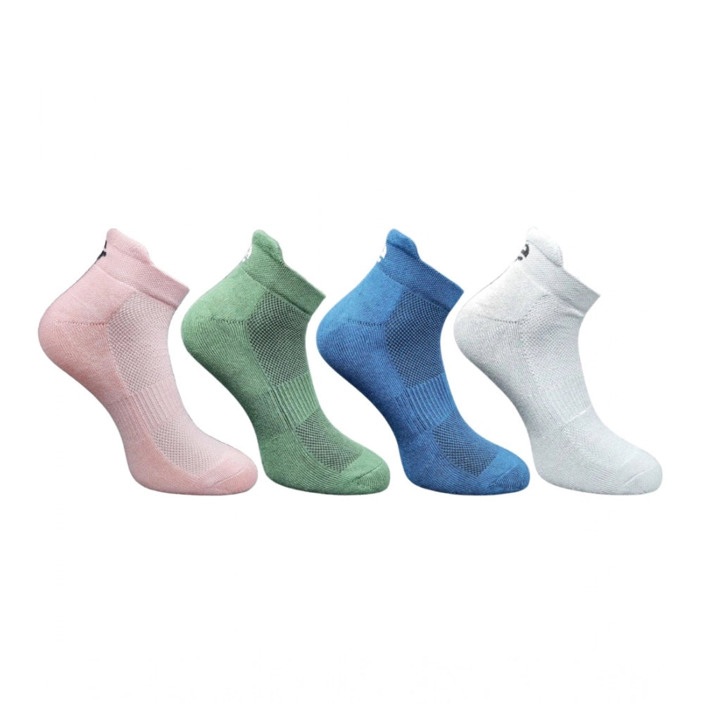 4_Pair Set Unisex Casual Bamboo Cotton Printed Ankle Length · 3178