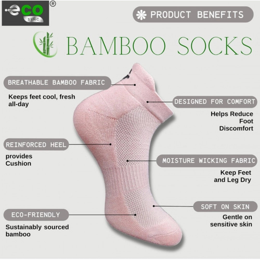 4_Pair Set Unisex Casual Bamboo Cotton Printed Ankle Length · 3178
