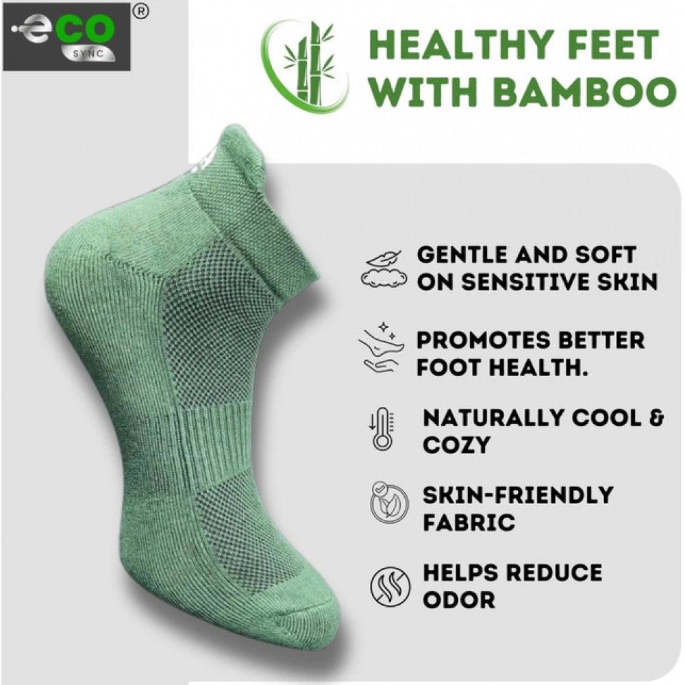 4_Pair Set Unisex Casual Bamboo Cotton Printed Ankle Length · 3178