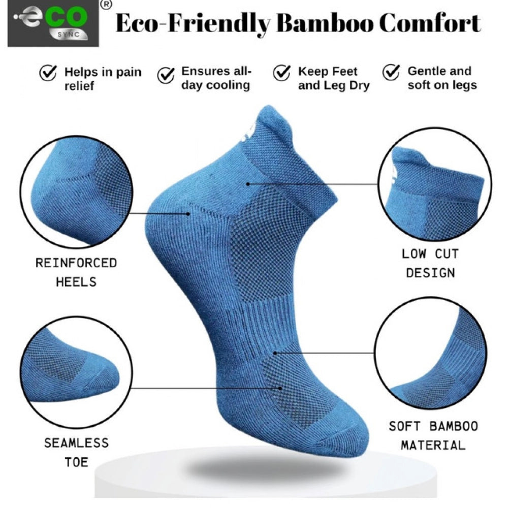 4_Pair Set Unisex Casual Bamboo Cotton Printed Ankle Length · 3178