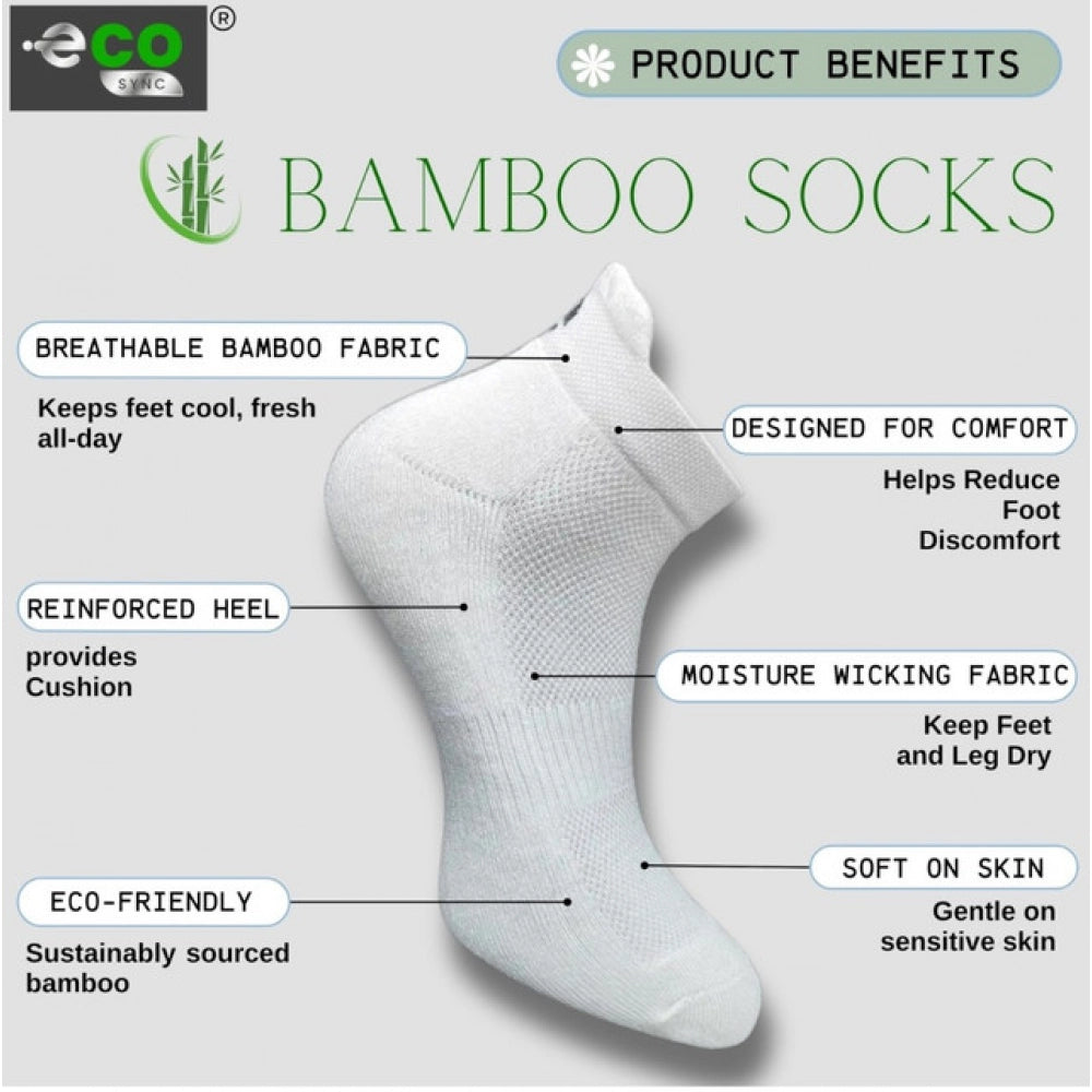 4_Pair Set Unisex Casual Bamboo Cotton Printed Ankle Length · 3180