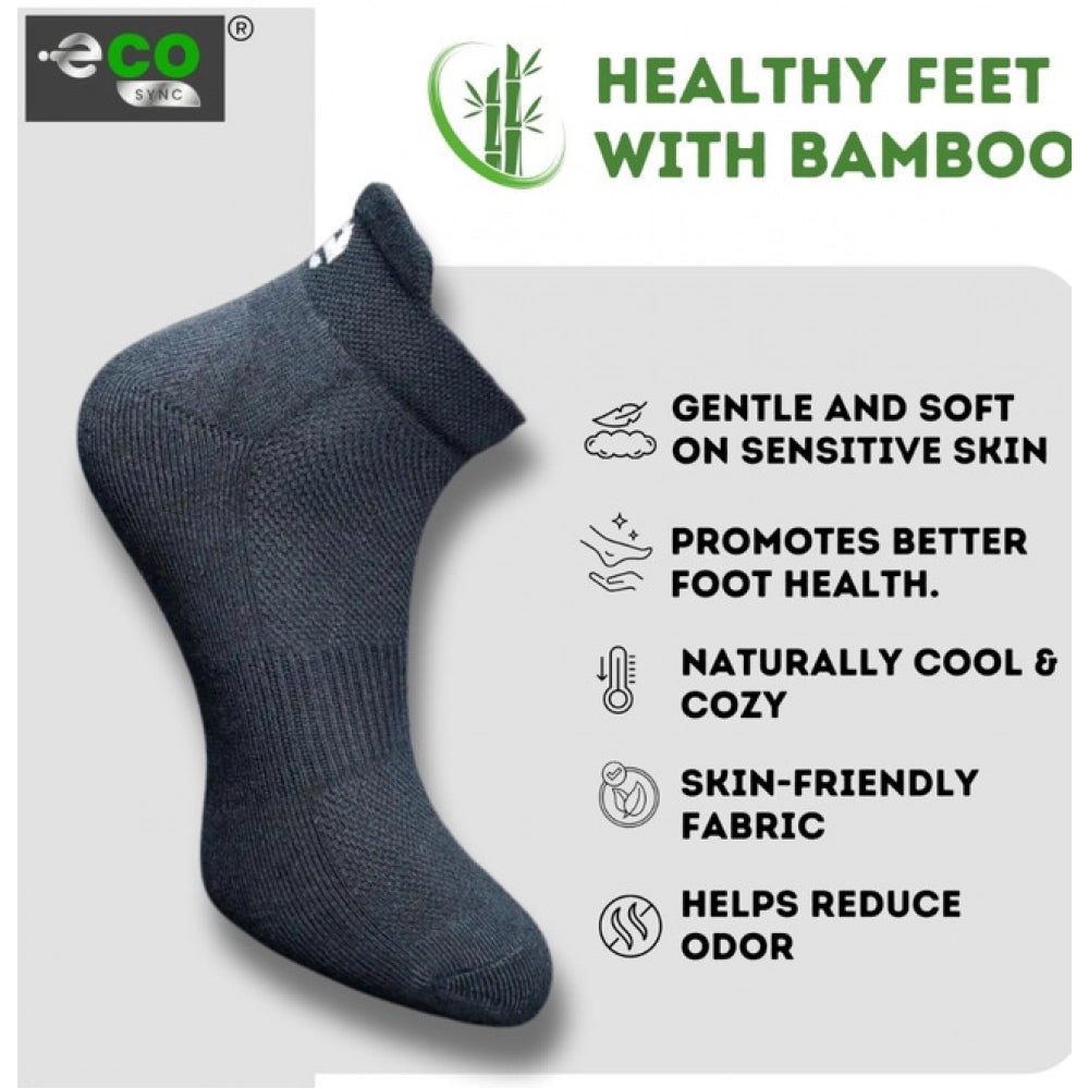 4_Pair Set Unisex Casual Bamboo Cotton Printed Ankle Length · 3180