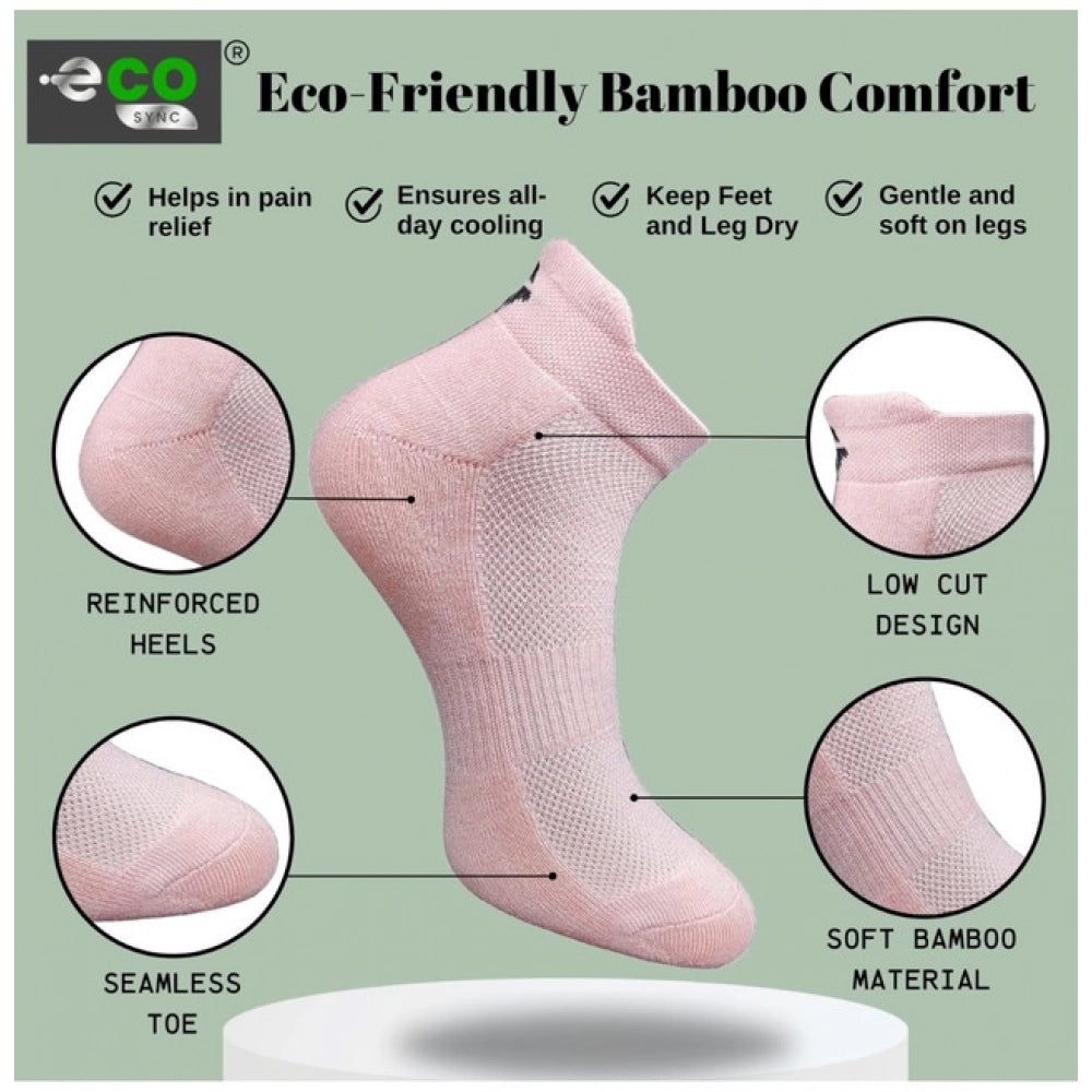 4_Pair Set Unisex Casual Bamboo Cotton Printed Ankle Length · 3180