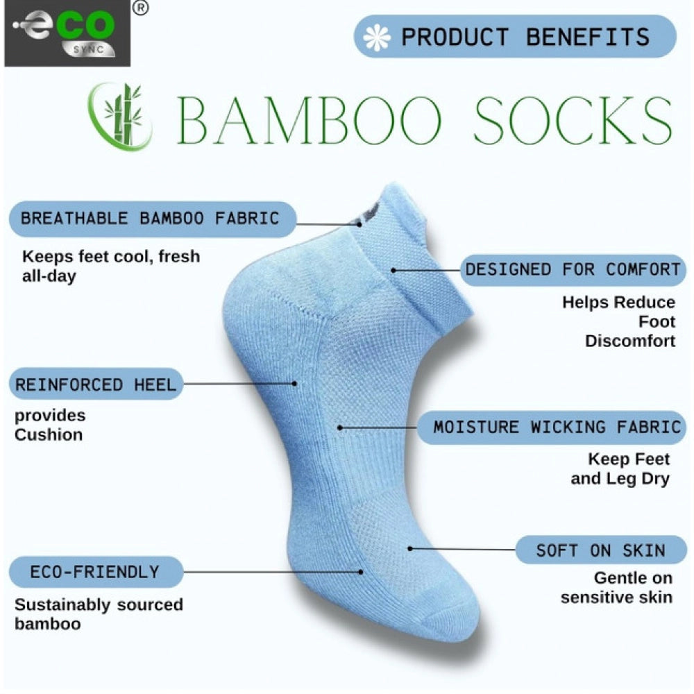 4_Pair Set Unisex Casual Bamboo Cotton Printed Ankle Length · 3181